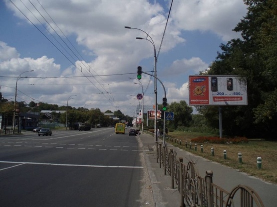 Фото рекламної площини за адресою Валерия Лобановского (Краснозвездный) проспект (ост.авт."Мыстецька")