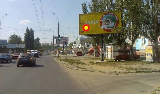 Фото рекламной плоскости по адресу пр.Мира - рынок «Колос» под 45 град., ст.А