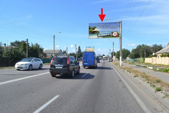 Фото рекламної площини за адресою Полтавский шлях-въезд Котовского-флажок№2,из центра