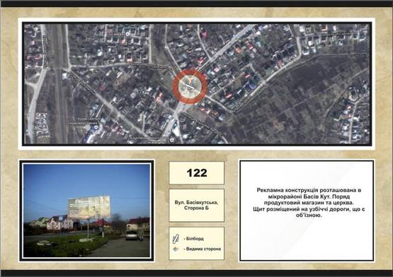 Фото рекламної площини за адресою вул. Басівкутська