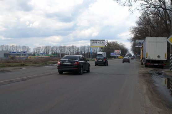 Фото рекламной плоскости по адресу вул. Київське шосе / вул. Алмазна (на Київ)