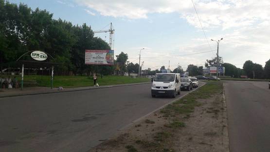 Фото рекламной плоскости по адресу вул.Гагаріна/вул.Костромська, АЗС "WOG", вїзд зі ст. Сарн, Костополя ст.Б