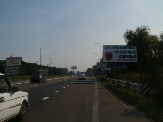 Фото рекламной плоскости по адресу Обуховская трасса 20км. - Лисники - в направлении Обухова