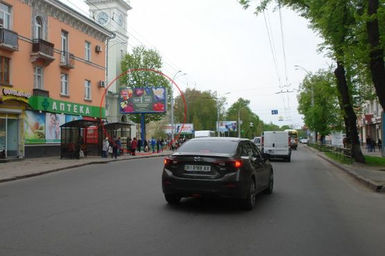 Фото рекламной плоскости по адресу вул. Європейська (Фрунзе)/ вул. Шевченка