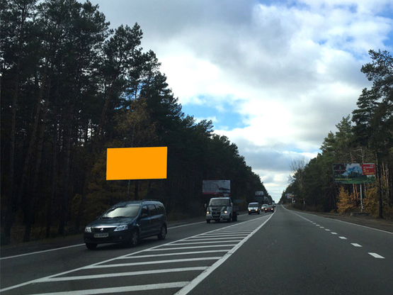 Фото рекламной плоскости по адресу Трасса Киев-Ковель (слева), направление из Киева, въезд в Бучу