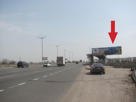 Фото рекламної площини за адресою Кольцевая дорога перед Жулянским путепроводом (правая)