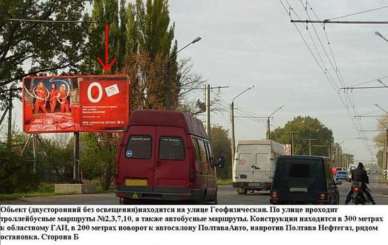 Фото рекламної площини за адресою г. Полтава, микрорайон Россошенци,Кременчугское направление: