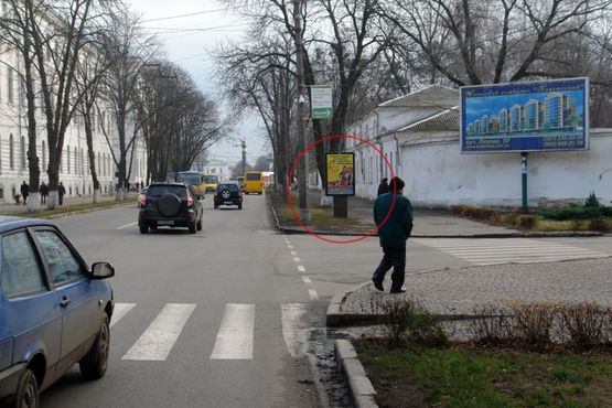 Фото рекламной плоскости по адресу вул. Соборності (Жовтнева)/вул.Ляхова