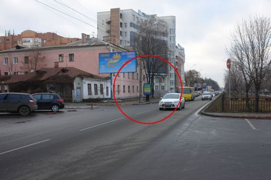 Фото рекламной плоскости по адресу вул. Соборності (Жовтнева), 61