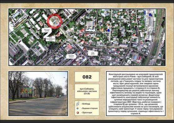 Фото рекламної площини за адресою вул.Соборна, військова частина