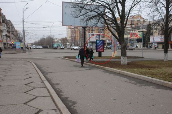 Фото рекламної площини за адресою вул. Соборності (Жовтнева),45 -п.перехід