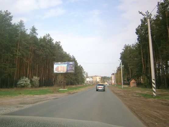 Фото рекламной плоскости по адресу ул. Соборная, въезд в Ирпень с Ирпенской трассы