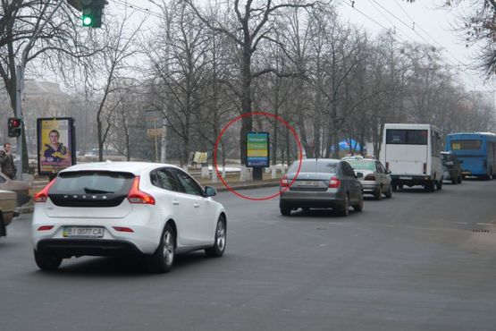 Фото рекламної площини за адресою вул. Соборності (Жовтнева),45(R16)