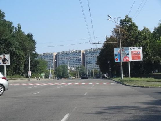 Фото рекламной плоскости по адресу Запорожское шоссе, 9 - Высоковольтная ул., в центр