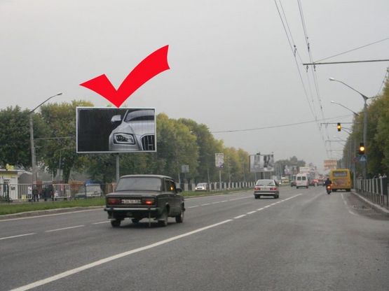 Фото рекламной плоскости по адресу вул.Стрийська 59, ринок Підземний, до центру