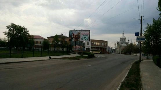 Фото рекламної площини за адресою м.Ковель, на куті Володимирської-Незалежності