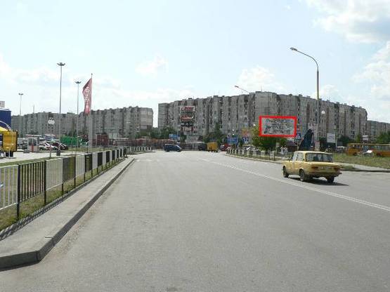 Фото рекламной плоскости по адресу Миколайчука ТЦ Арсен (навпроти головного входу), Епіцентр, напрямок руху зі сторони вул.В.Стуса в напрямку вул.Івасюка, Миру