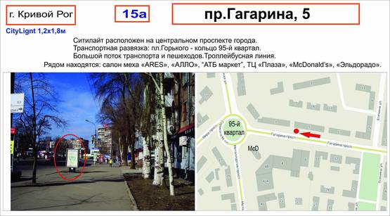 Фото рекламної площини за адресою пр-т Гагарина, 5 ( маг. "ARES")