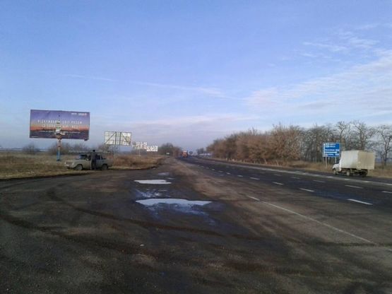 Фото рекламной плоскости по адресу Николаевское шоссе (выезд в Херсон)с. Чернобаевка