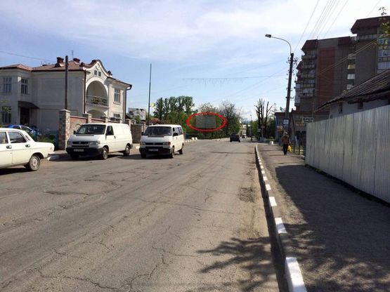 Фото рекламної площини за адресою Мазепи-Визволення, центр міста, біля міської податкової, поворот на МРЕУ,ДАІ, міська рада, суд