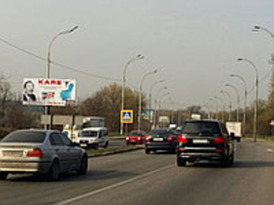 Фото рекламної площини за адресою Заболотного,съезд на ул.Цветущую (Б)