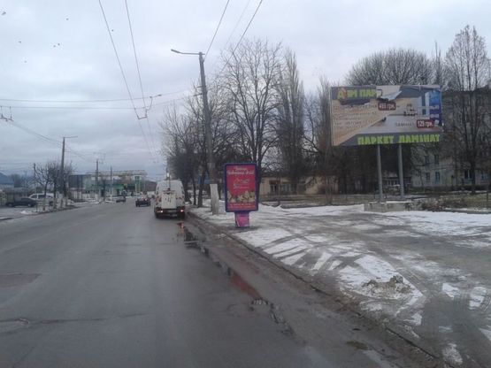 Фото рекламної площини за адресою Вокзальная ул., 20 (З/д вокзал, АЗС,маркет «Олди»)