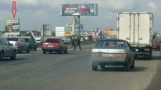 Фото рекламної площини за адресою Большая окружная  1200 м.от Жилянского моста