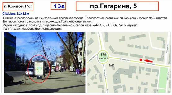 Фото рекламной плоскости по адресу пр-т Гагарина, 5  ( маг. "ARES")