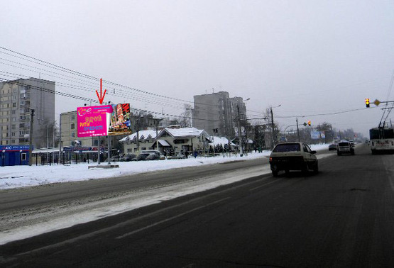 Фото рекламной плоскости по адресу Мира пр-т, 45 б (перенатальный центр, выезд из город)