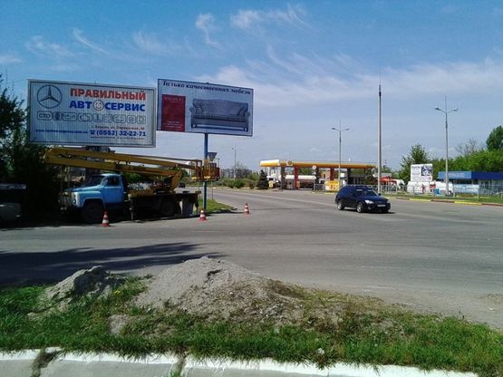 Фото рекламної площини за адресою Ж.переезд с ул.Паровозной на Бериславское ш.