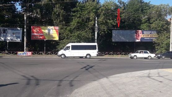 Фото рекламної площини за адресою Пр.Мира, 70  (перехрестя з Панаса Мирного)