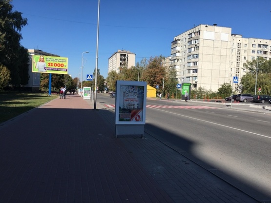 Фото рекламної площини за адресою ул.Святошинская, напротив Новуса