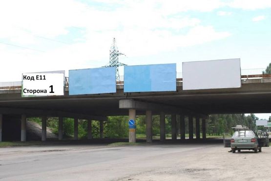 Фото рекламной плоскости по адресу Елизаветовское шоссе в сторону Левого берега (спуск с Нового моста)