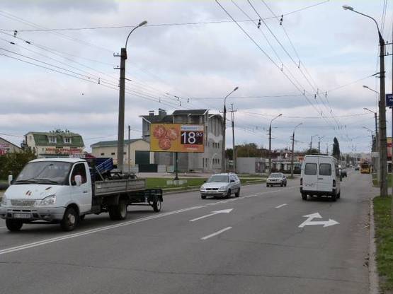 Фото рекламной плоскости по адресу просп. Л.Украинки (50л.Октября), перекр. с ул. Козацкой (Сов.Армии), 5 (278-й кварт.), напротив супермаркета «Маркетопт», направление из в центра