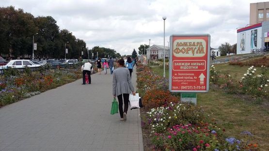 Фото рекламной плоскости по адресу ул. Шевченко, аллея около магазина "ЭКО-Маркет"