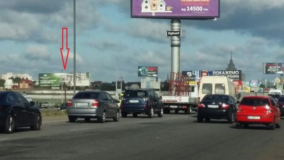 Фото рекламной плоскости по адресу Большая окружная  3х12 м,1100 м.от Жилянского моста