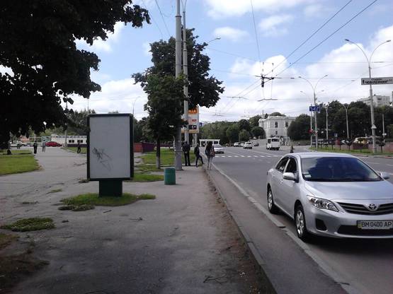 Фото рекламной плоскости по адресу ул.Г.Сталинграда (переход фонтан)