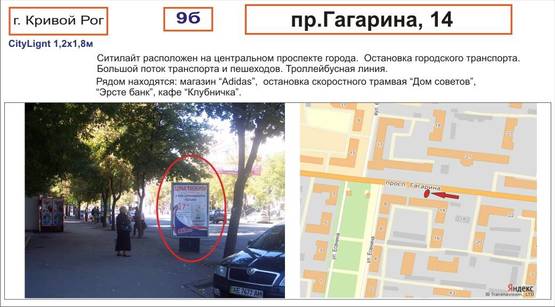 Фото рекламной плоскости по адресу пр-т Гагарина, 14  (  магазин " Adidas" )