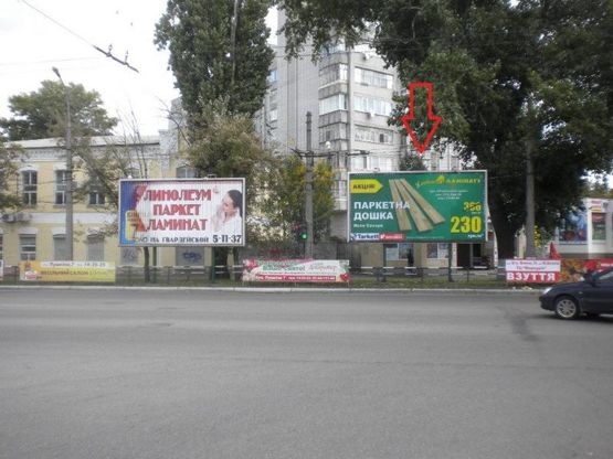 Фото рекламної площини за адресою просп. Свободы (ул.60л.Октября), 8а, перекр. с ул. Троицкой (Красина) и ул. Хорольской, возле Электростанции, напротив супермаркета «АТБ»