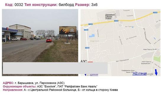 Фото рекламной плоскости по адресу вул. Пархоменка (АЗС ТНК)