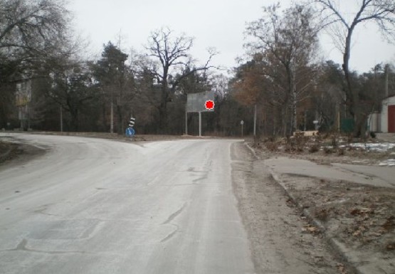 Фото рекламной плоскости по адресу Лесная просека ул. - Золотоношское шоссе