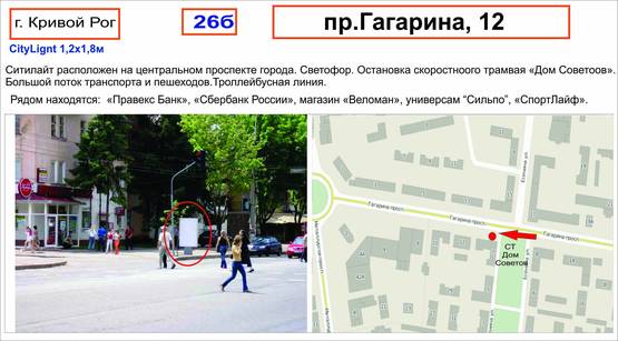 Фото рекламної площини за адресою пр.Гагарина,12  ( "Правекс банк")