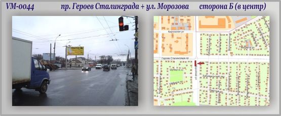 Фото рекламної площини за адресою Героев Сталинграда пр. + Морозова ул. (флажок)-ПРИЗМА