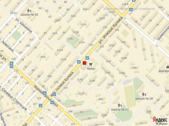 Фото рекламной плоскости по адресу Ул.И.Кулика,114