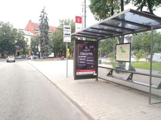 Фото рекламной плоскости по адресу Митрополита Андрея вул. - Митрополита Ангеловича вул.