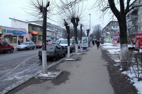 Фото рекламной плоскости по адресу Грушевського, маг.Домотехніка, нотаріус Вірстюк, автозупинка, напрямок руху до міської лікарні, с.Пнів, Пасічна, Зелена, Бистриця