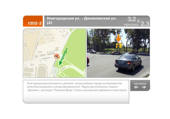 Фото рекламної площини за адресою Новгородская ул. - Динамовская ул.  (А)