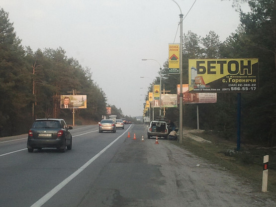 Фото рекламной плоскости по адресу М-07 Ковель-Ворзель-Буча-Киев