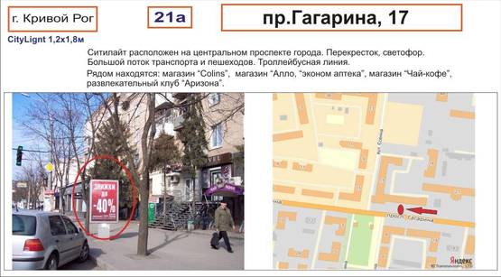 Фото рекламной плоскости по адресу пр-т Гагарина, 17 , ( светофор, магизин "Мир меха")
