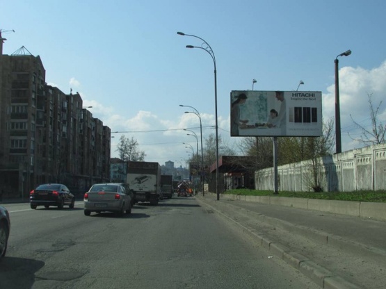 Фото рекламної площини за адресою Набережно-Луговая ул. (напротив ул.Оболонской)